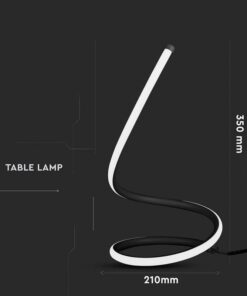 Lampada Led da Tavolo Design Moderna Spirale 17W Caldo 3000K Colore Nero Con Interruttore SKU-2140311