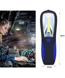 Lampada Torcia Led Officina Cob 2W Portatile Alimentazione Con 4 Pile AAA