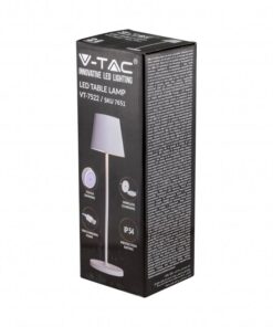 Lampada LED da Tavolo 2W Colore Bianco in Alluminio con caricatore Wireless e Touch Dimmerabile 3000K IP54 SKU-7651