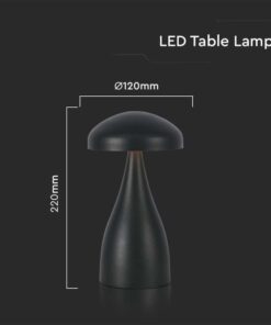 Alternative view of Lampada LED da Tavolo 1W con Batteria 1800mAh Ricaricabile USB C Colore Nero in Metallo Dimmerabile 3 In 1 SKU-7895