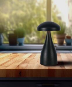 Lampada LED da Tavolo 1W con Batteria 1800mAh Ricaricabile USB C Colore Nero in Metallo Dimmerabile 3 In 1 SKU-7895
