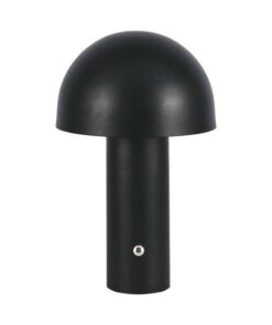 Lampada LED da Tavolo 3W con Batteria 1800mAh Ricaricabile USB C Colore Nero in Metallo Touch Dimmerabile 3 in 1 SKU-7898