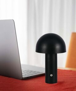 Lampada LED da Tavolo 3W con Batteria 1800mAh Ricaricabile USB C Colore Nero in Metallo Touch Dimmerabile 3 in 1 SKU-7898