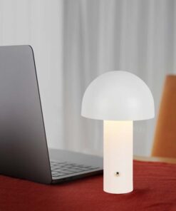 Lampada LED da Tavolo 3W con Batteria 1800mAh Ricaricabile USB C Colore Bianco in Metallo Touch Dimmerabile 3in1 SKU-7899