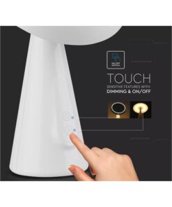 Specchio Cosmetico da Trucco Illuminato Rotondo Con Doppia Luce Led 5W Dimmerabile Ricaricabile Ruotabile 360° SKU-8670