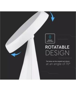 Specchio Cosmetico da Trucco Illuminato Rotondo Con Doppia Luce Led 5W Dimmerabile Ricaricabile Ruotabile 360° SKU-8670