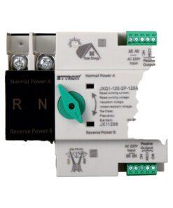 ATS Commutatore di Trasferimento Automatico Fotovoltaico 2P 4M Doppio Alimentazione 125A AC 230V IP20 EC60947-6-1