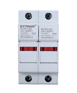 Portafusibile Modulare DC Fotovoltaico 2P 2M D14X51mm 63A DC 1000V IP20 IEC60269-6