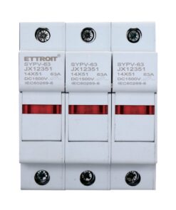 Portafusibile Modulare DC Fotovoltaico 3P 3M D14X51mm 63A DC 1000V IP20 IEC60269-6