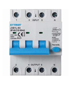 Interruttore Magnetotermico Differenziale 3P+N 10A 6KA 30mA 380V Occupa 4 Moduli DIN