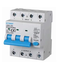 Alternative view of Interruttore Magnetotermico Differenziale 3P+N 10A 6KA 30mA 380V Occupa 4 Moduli DIN