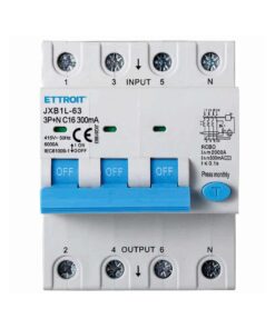Interruttore Magnetotermico Differenziale 3P+N 16A 6KA 300mA 380V Occupa 4 Moduli DIN