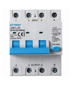 Interruttore Magnetotermico Differenziale 3P+N 20A 6KA 300mA 380V Occupa 4 Moduli DIN