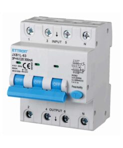 Alternative view of Interruttore Magnetotermico Differenziale 3P+N 20A 6KA 300mA 380V Occupa 4 Moduli DIN