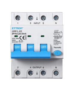 Alternative view of Interruttore Magnetotermico Differenziale 3P+N 25A 6KA 30mA 380V Occupa 4 Moduli DIN
