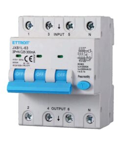 RCBO Interruttore Magnetotermico Differenziale Tipo A Curva C 3P+N 4M 6000A 300mA C25A AC 400V IP20 IEC61009-1