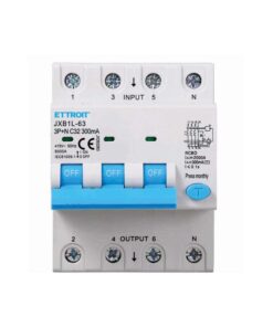 Interruttore Magnetotermico Differenziale 3P+N 32A 6KA 300mA 380V Occupa 4 Moduli DIN