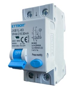 Interruttore Magnetotermico Differenziale 1P+N 10A 6KA 30mA 220V Occupa 2 Moduli DIN