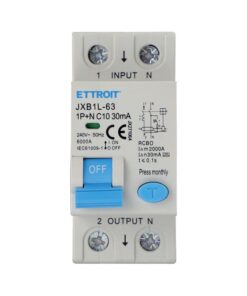 Interruttore Magnetotermico Differenziale Tipo A 1P+N 10A 6KA 30mA 220V Occupa 2 Moduli DIN