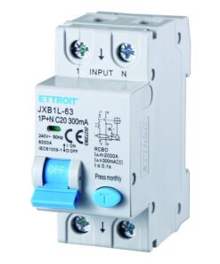 Interruttore Magnetotermico Differenziale 1P+N 20A 6KA 300mA 220V Occupa 2 Moduli DIN