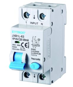 Interruttore Magnetotermico Differenziale Tipo A 1P+N 20A 6KA 30mA 220V Occupa 2 Moduli DIN