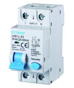 Interruttore Magnetotermico Differenziale 1P+N 25A 6KA 300mA 220V Occupa 2 Moduli DIN