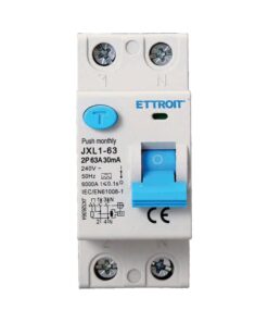 RCCB Interruttore Differenziale Puro Tipo A 1P+N 2M 6000A 30mA 63A AC 230V IP20 IEC61008-1