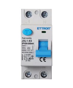 RCCB Interruttore Differenziale Puro Tipo A 1P+N 2M 6000A 300mA 63A AC 230V IP20 IEC61008-1