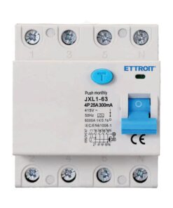 RCCB Interruttore Differenziale Puro Tipo A 3P+N 4M 6000A 300mA 25A AC 400V IP20 IEC61008-1