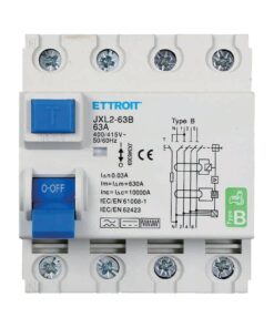 RCCB Interruttore Differenziale Puro Tipo B 3P+N 4M 10000A 30mA 63A AC 400V IP20 IEC61008-1 / IEC62423