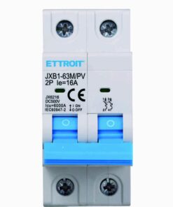 Interruttore Magnetotermico Fotovoltaico 2P DC 500V 16A 6kA Occupa 2 Moduli DIN