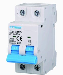 Interruttore Magnetotermico Fotovoltaico 2P DC 500V 25A 6kA Occupa 2 Moduli DIN