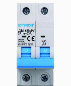 Interruttore Magnetotermico Fotovoltaico 2P DC 500V 63A 6kA Occupa 2 Moduli DIN