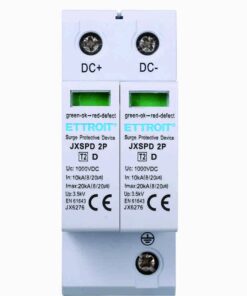 Scaricatore Di Sovratensione Fotovoltaico Tipo 2 T2 D 2P DC 1000V 3.5KV 10KA Occupa 2 Moduli DIN