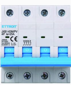 Interruttore Magnetotermico Fotovoltaico 4P DC 1000V 25A 6kA Occupa 4 Moduli DIN