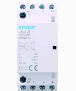 Contattore AC 4P 25A 2NO+2NC 380V Occupa 2 Moduli DIN