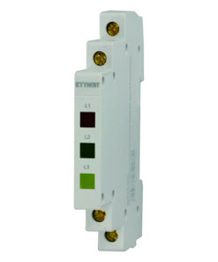 Alternative view of Indicatore Luminoso Modulare Con 3 Fase L1 L2 L3 230V, Occupa Mezzo Modulo DIN, Lampada Spia Led Segnalazione