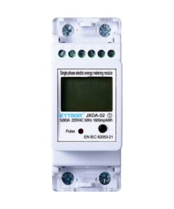 Contatore Energia Elettrica Per Uso Domestico 220V 5(80)A Occupa 2 Moduli Guida DIN