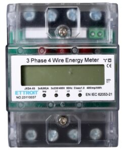 Contatore Energia Elettrica Trifase 220V 380V 5-80A Occupa 4 Moduli Guida DIN