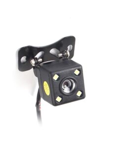 Telecamera Retromarcia Portatarga Quadrata 25X25mm Con 4 Led Sensore CMD Visione Notturna 12V Auto IP67