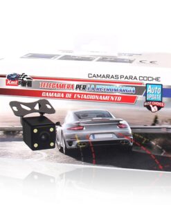 Telecamera Retromarcia Portatarga Quadrata 25X25mm Con 4 Led Sensore CMD Visione Notturna 12V Auto IP67