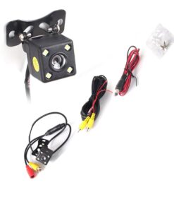 Telecamera Retromarcia Portatarga Quadrata 25X25mm Con 4 Led Sensore CMD Visione Notturna 12V Auto IP67