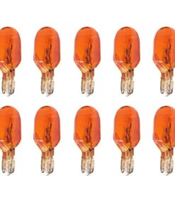 10 Lampade Alogene T10 WY5W 12V 5W Amber Arancione Vetro W2,1x9,5d
