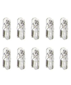 10 Lampade Alogene T5 W2W 12V 2W W2x4,6d per Cruscotto Spie e Luci Interne Auto