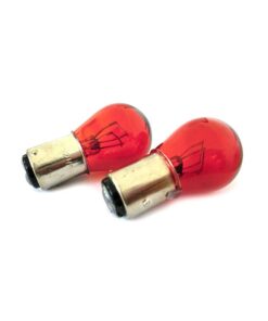 Alternative view of Blister 2 Lampade Alogene P21/5W BAZ15D 12V 21/5W Rosso Luci Freno