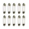 10x Lampade Alogene Siluro T11 C10W 41mm 12V 10W Interni Cortesia Targa Auto