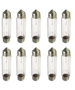 10x Lampade Alogene Siluro T11 C10W 41mm 12V 10W Interni Cortesia Targa Auto