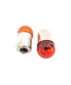 Blister 2 Lampade RY10W Sferica BAU15S 12V 10W Frecce Moto Arancione Amber