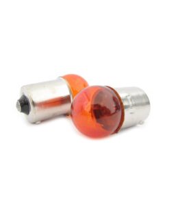 Alternative view of Blister 2 Lampade RY10W Sferica BAU15S 12V 10W Frecce Moto Arancione Amber