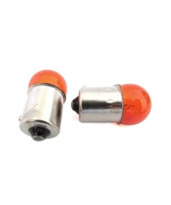 Blister 2 Lampade RY10W Sferica BAU15S 12V 10W Frecce Moto Arancione Amber